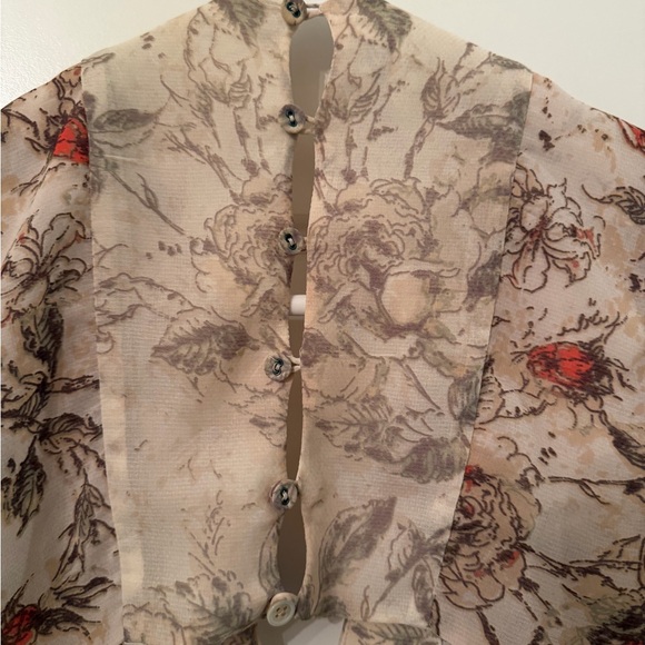 Free People Beige and Red Floral Maxi Dress - Picture 7 of 14